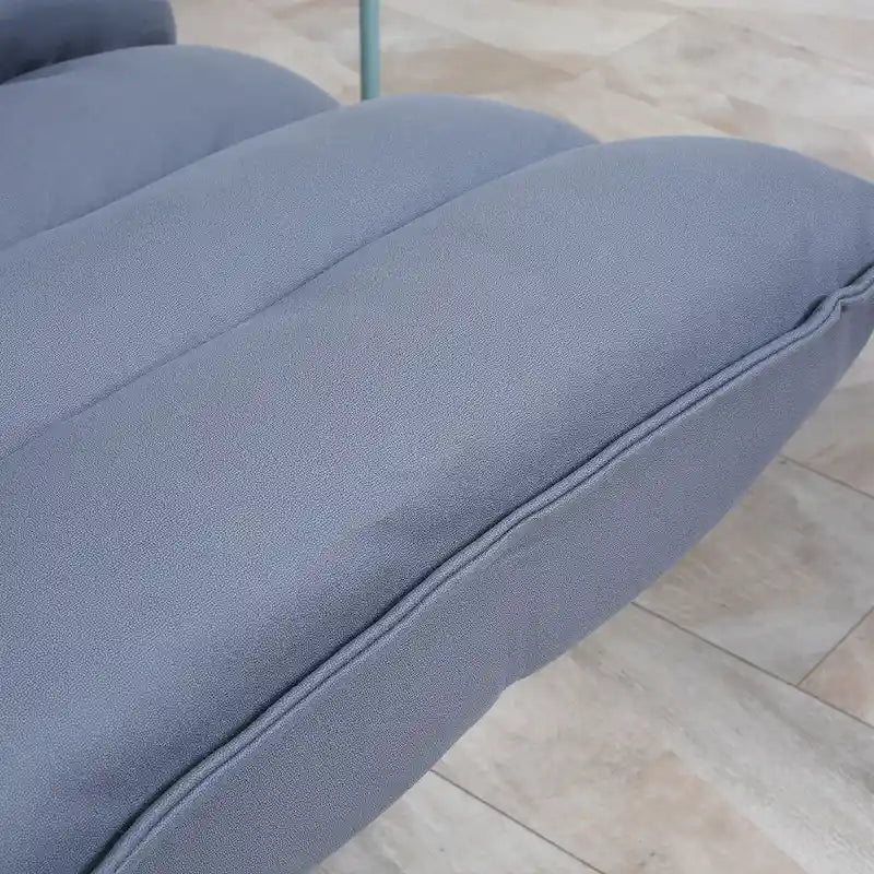 Swivel Floor Chair with Back Support, Microfiber Adjustable Video Gaming Chair for Reading, Lounging, Meditating, Gray