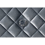 Mesa de Cabeceira Glam com 3 Gavetas de Veludo