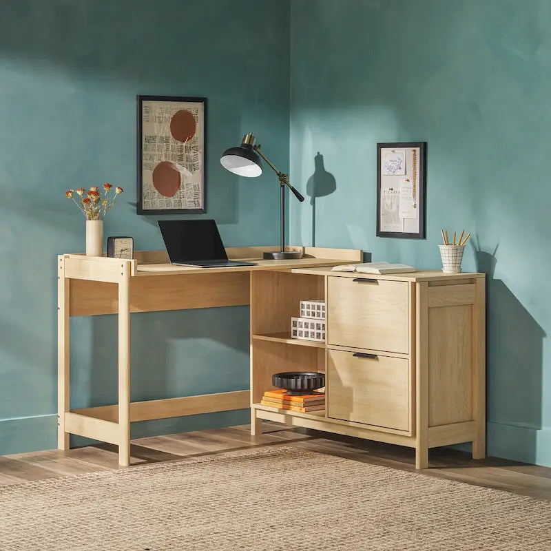Modern Reversible Desk with Storage