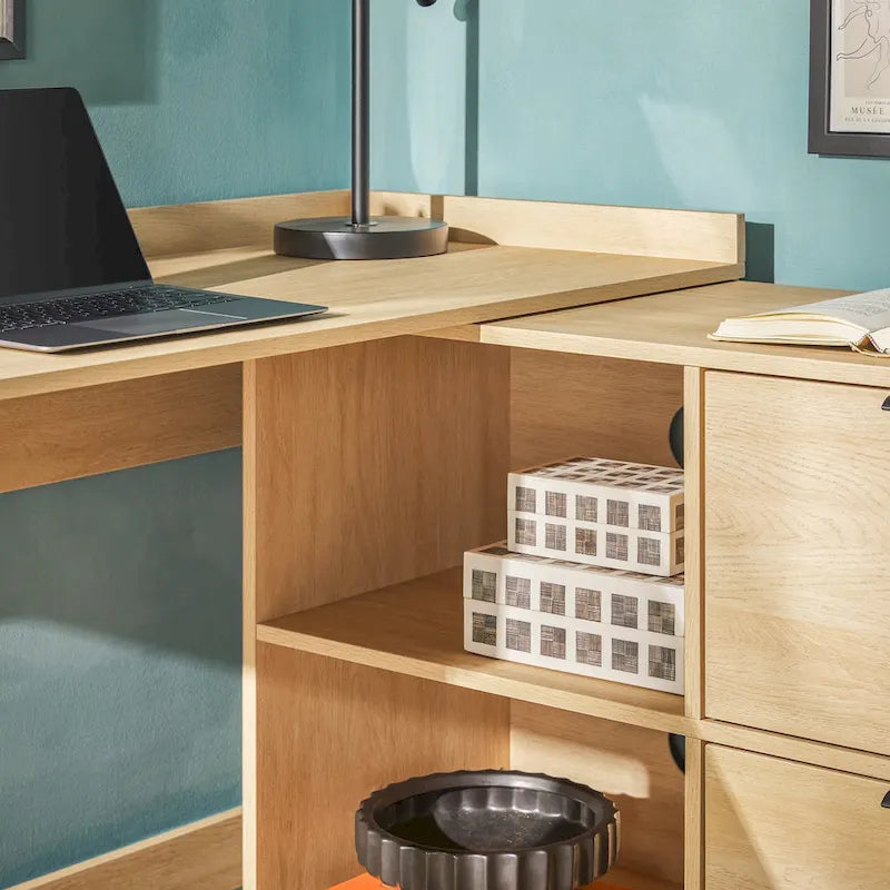 Modern Reversible Desk with Storage