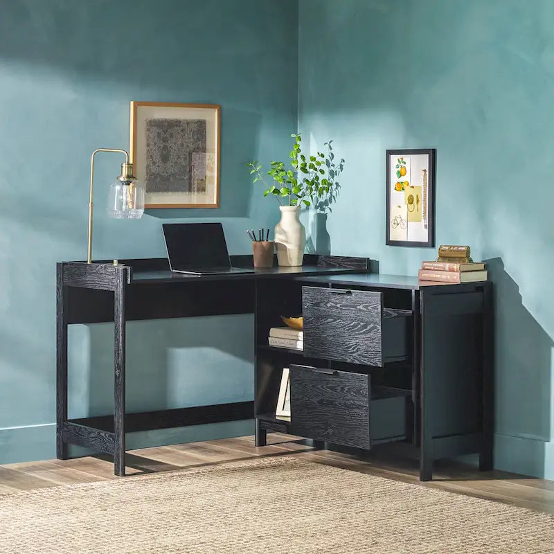 Modern Reversible Desk with Storage