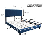 Estrutura de Cama Estofada Queen Size Ajustável Moderna