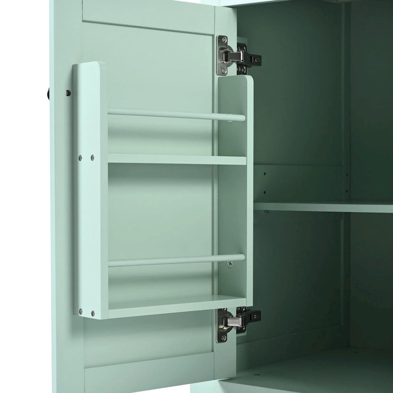 Kitchen Island Cart on 5 Wheels, Breakfast Bar Cabinet, Rolling Kitchen Island with Drop Leaf, 3 Drawers & Removable Shelves