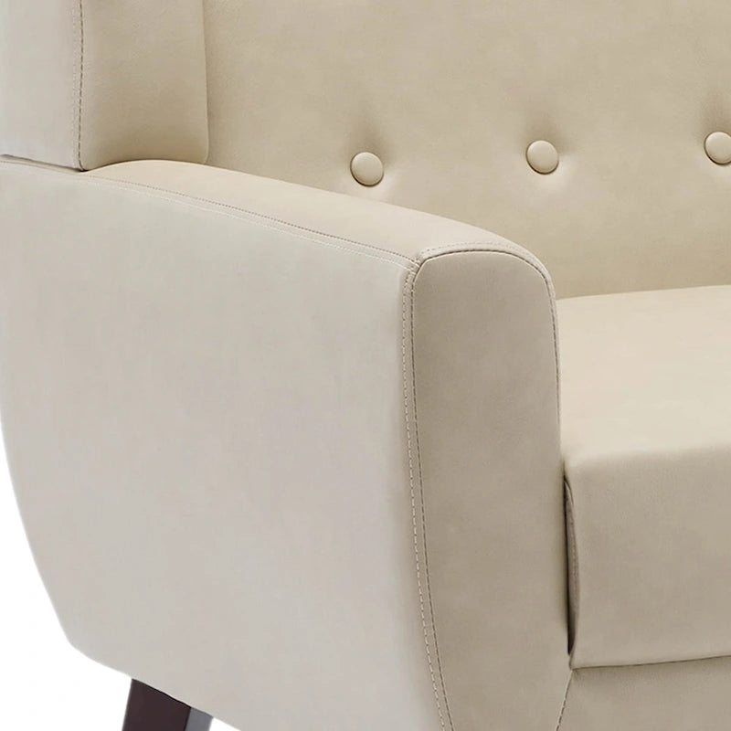PU Leather Accent Chair Living Room Upholstered Armchair