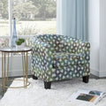 Upholstered Accent Barrel Chair Fairyland Green and Blue