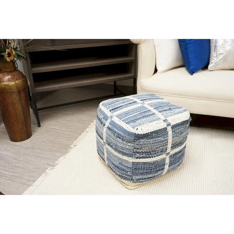 Wool Cotton Pouf
