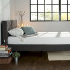 Cama Plataforma Estofada com Costura Diamante Cinzento Escuro