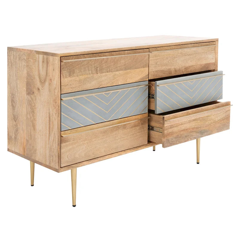 Cement 6-Drawer Dresser