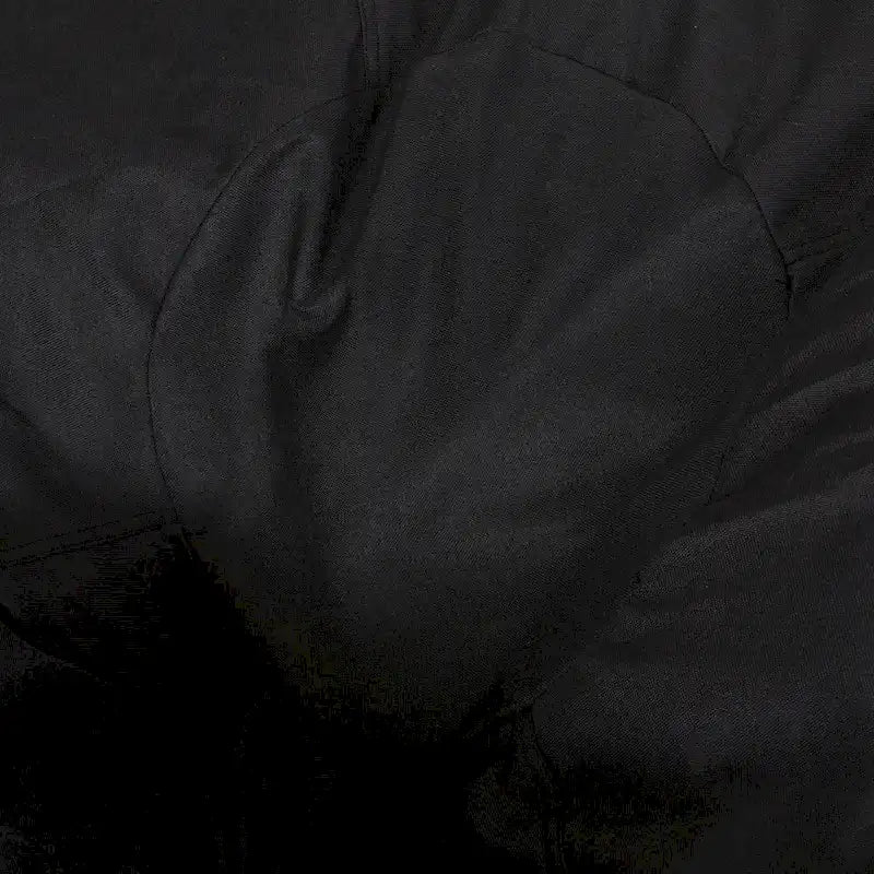 Modern 5 Foot Two Toned Fabric and Faux Leather Bean Bag by