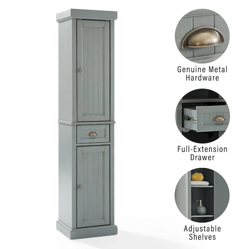 Seaside Tall Linen Cabinet