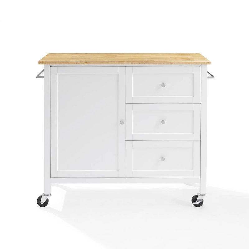Wood Top Kitchen Island/Cart - 18d x 42.13w x 37.5h