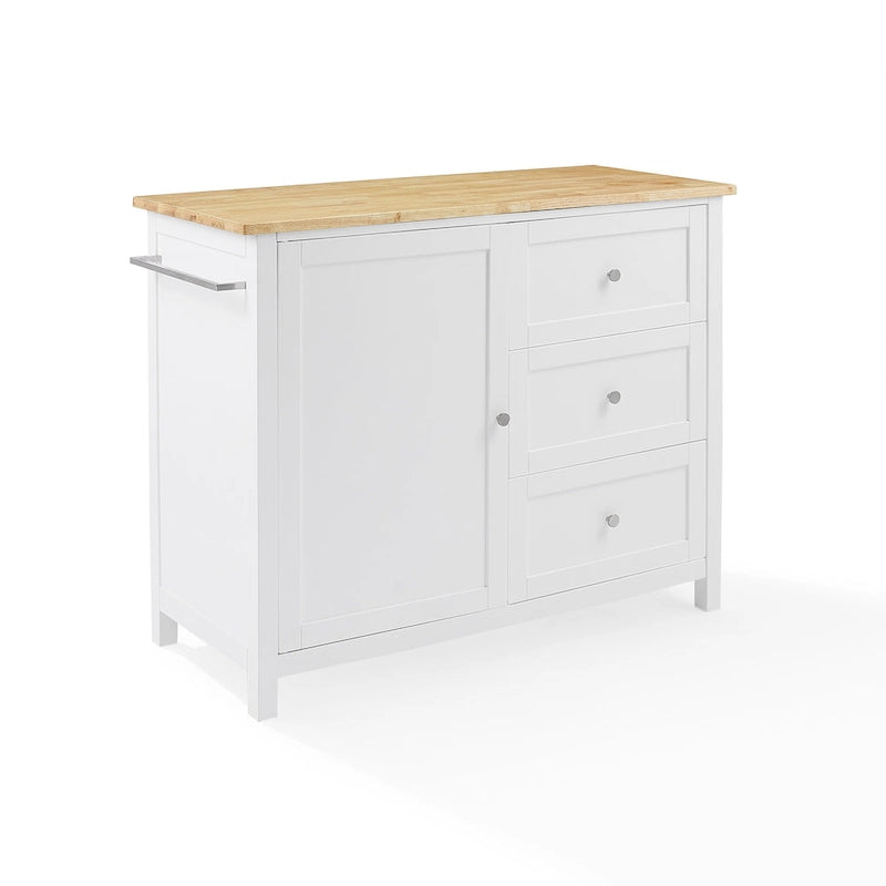 Wood Top Kitchen Island/Cart - 18d x 42.13w x 37.5h