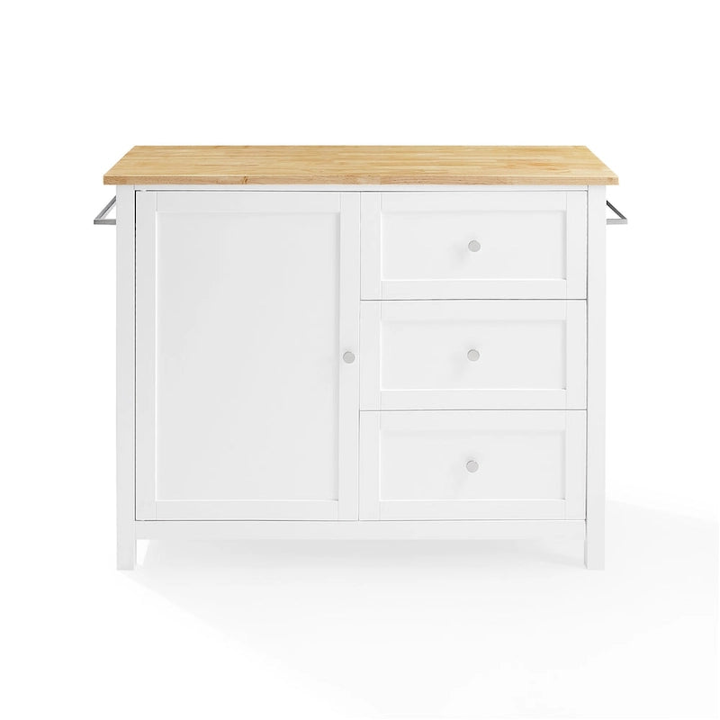 Wood Top Kitchen Island/Cart - 18d x 42.13w x 37.5h