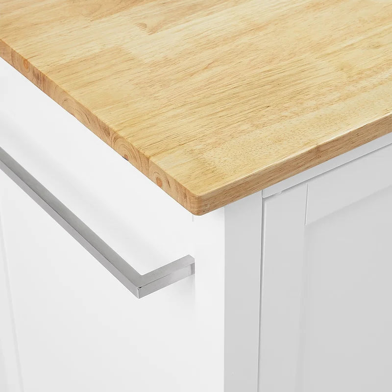 Wood Top Kitchen Island/Cart - 18d x 42.13w x 37.5h