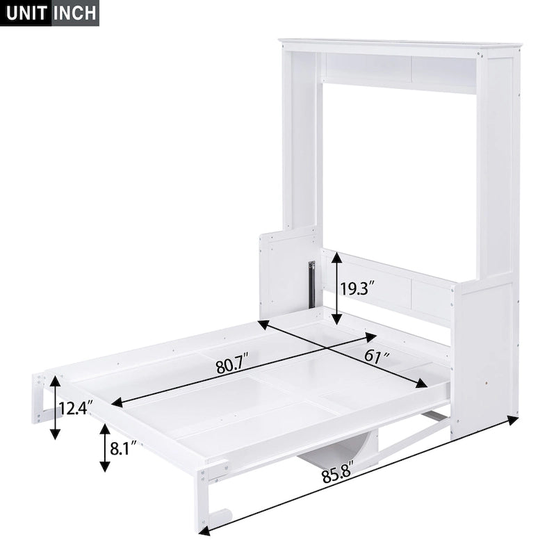 Queen Size Murphy Bed with Shelf