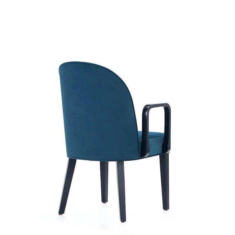Modern Leatherette and Velvet Upholstered Dining Arm Chair
