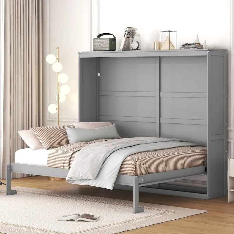 Full Size Wood Murphy Bed