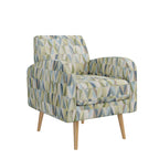Poltrona de Realce Mid-Century Moderna com Estofamento Geométrico