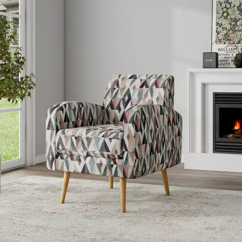 Mid-Century Modern Small Space Accent Armchair