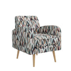 Poltrona de Realce Mid-Century Moderna com Estofamento Geométrico