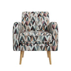 Poltrona de Realce Mid-Century Moderna com Estofamento Geométrico