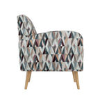 Poltrona de Realce Mid-Century Moderna com Estofamento Geométrico