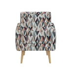 Poltrona de Realce Mid-Century Moderna com Estofamento Geométrico