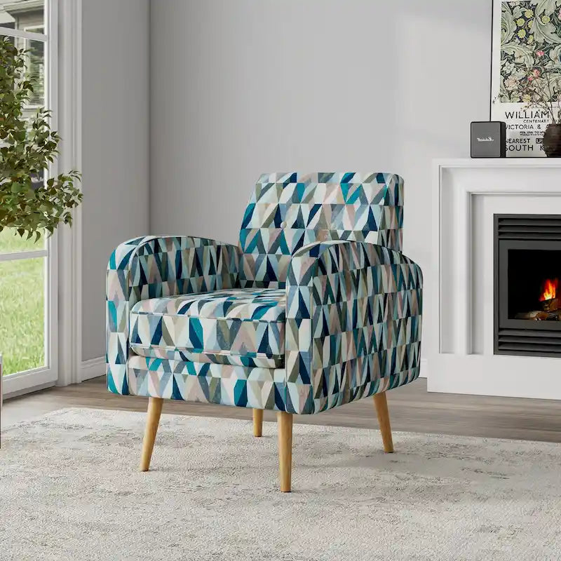 Mid-Century Modern Small Space Accent Armchair