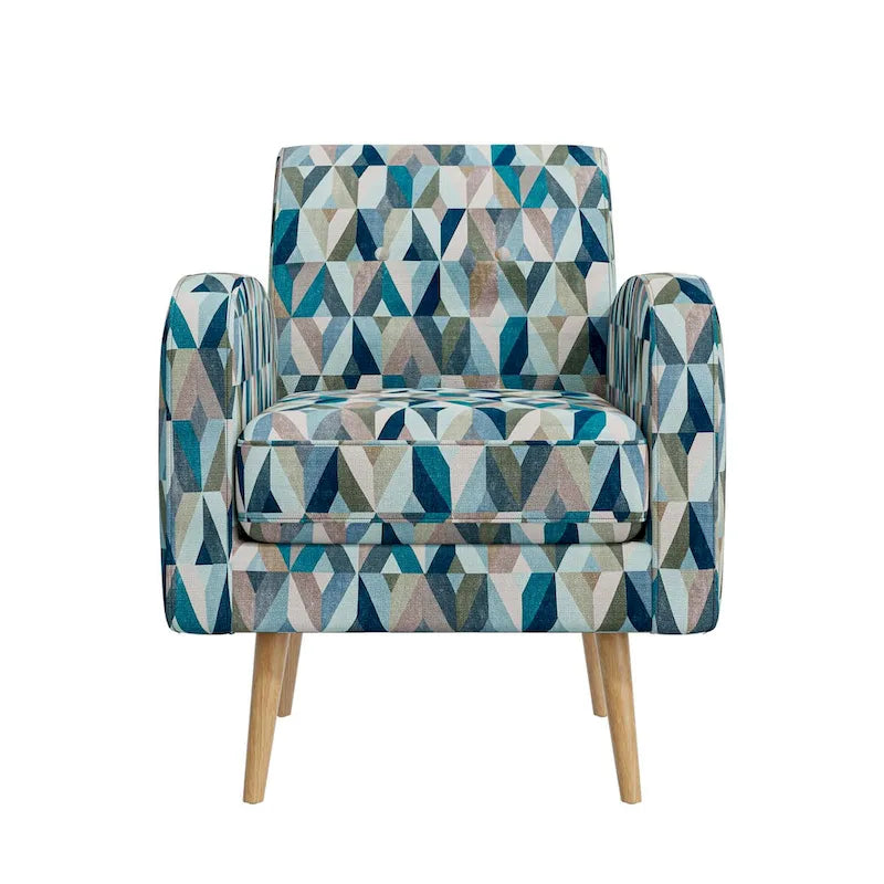 Mid-Century Modern Small Space Accent Armchair
