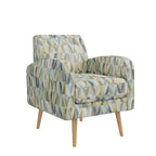 Poltrona de Realce Mid-Century Moderna com Estofamento Geométrico