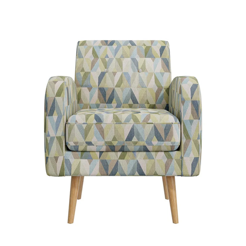 Mid-Century Modern Small Space Accent Armchair