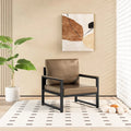 Single Lazy Boy Sofa Chair, Simple Modern Sofa Chair with Armrests for Living Room, Office, Bedroom, Beige/Khaki