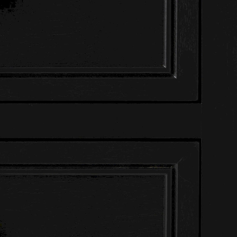 Wood Handmade 3 Drawers and 1 Door Room Cabinet with Rattan Front - Black